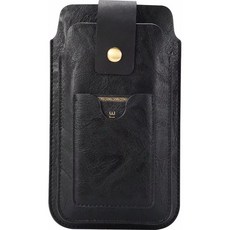 Ditry 皮革腰掛手機殼 卡片收納型 02 黑色