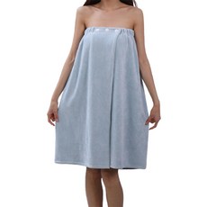 SONIO 抹胸裙浴巾柔軟浴袍 14 冰藍色 Plus, 1個