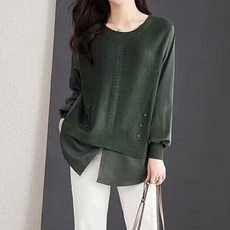 ATTERLIC 女款優雅絲滑層次感長袖針織衫 02852