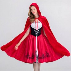 Opry 小紅帽恰恰 長版斗篷角色扮演服 2件組