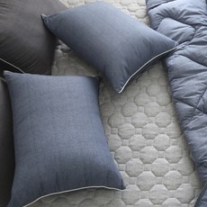 매직베드 편안한 모던 피그먼트 베개커버 + 베개솜, 모던블루, 2개