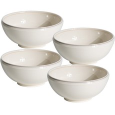 Syracuse CHINA Maple陶瓷滾邊面碗 直徑18.5cm, 舒適的灰色, 4個