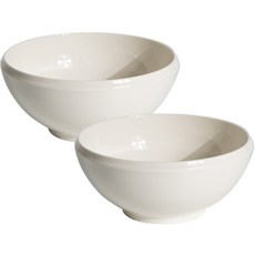 Syracuse CHINA Maple陶瓷滾邊面碗 直徑18.5cm, 白色, 2個