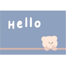 HOMEDAUM 可水洗軟Q珪藻土5層強化吸水地墊 可愛款, 你好小熊, 1個