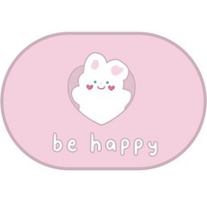 홈다움 빨아쓰는 말랑이 규조토 5겹 흡수강화 발매트 큐트, 토깽아 행복해, 1개