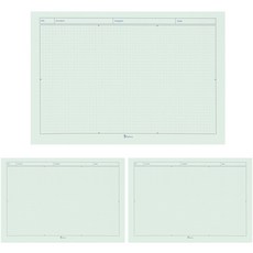 Bfancy 每日橫式方格筆記本 B5, 3個, 粉彩薄荷