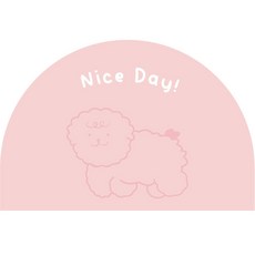 HOMEDAUM 可水洗軟Q珪藻土5層強化吸水地墊 可愛款, 美好的一天, 1個