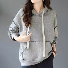 MEICHEL 鋸齒線條連帽日常大學T 03796