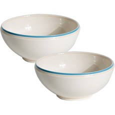 Syracuse CHINA Maple陶瓷滾邊面碗 直徑18.5cm, 舒適的藍色, 2個