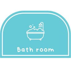 HOMEDAUM 可水洗Q彈矽藻土5層加強吸水地墊 Lovely, 清爽浴室, 1個