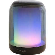 morac 글로우큐 LED 블루투스 무선 스피커, MR-GLOWQ, 블랙