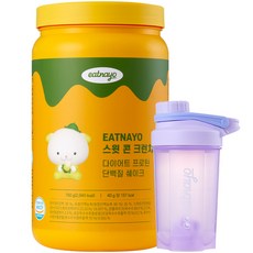 Eatnayo 甜玉米脆片纖活奶昔 750g+紫色搖搖杯組, 1組, 750g