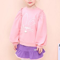 젤리스푼 여아용 리틀래빗 셔링 스커트 상하복 세트