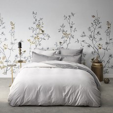 ALEXANDRE TURPAULT Nobel Silver緞面棉質被套枕套組