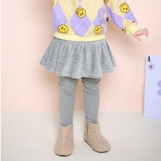 젤리스푼 여아용 포근 심플 벨로아 스커트 레깅스