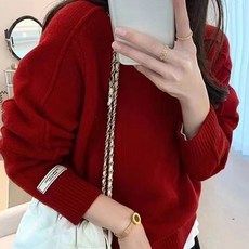 Paperments 女款舒適圓領長袖針織T恤 06906