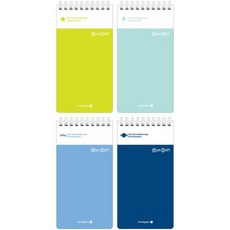 morning glory 2000 記者手冊 4款 x 3入組 65張, 綠色, 薄荷綠, 藍色, 海軍藍, 1套