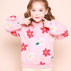 JELISPOON 女童款花朵印花長袖T恤