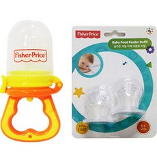 fisher-price 費雪 嬰兒果汁網 第1階段 + 第2階段 + 蓋子 + 主體 + 第2階段補充包 2入組, 橘色(主體), 2套