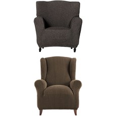 소파스킨스 빌바오 1인용 소파커버 + 글라무어 1인용 소파커버, 다크그레이(빌바오), 엔틱브라운(글라무어), 1개