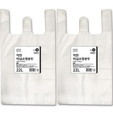 LOTTE 樂天 e.Life 環保塑膠提袋 白色, 22L, 2個