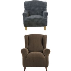 소파스킨스 세비야 1인용 소파커버 + 글라무어 1인용 소파커버, 실버그레이(세비야), 엔틱브라운(글라무어)