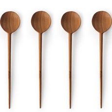 나무공방 티크우드 통원목 피크 숟가락, 우드, 4p, 4개