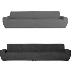 sofaskins Glamour 5人用沙發套+Bilbao 5人用沙發套, 淺灰色（魅力）、深灰色（畢爾巴鄂）