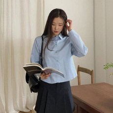 바닐라민트 프롬미스 여성용 모모 코듀로이 크롭 셔츠