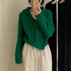 MEICHEL 女款 Sunny 連帽針織長袖開襟衫 03639