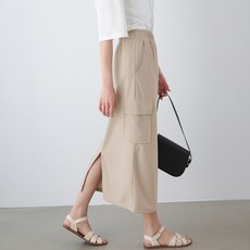 프롬코 여성용 스판 밴딩 카고 스커트 FRC202