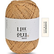 니뜨 한지 뜨개실 150g + 코튼라벨 세트, 03 베이지, 1세트 03 베이지, 1세트