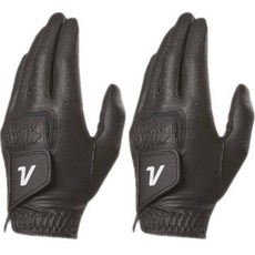Volvik 男用機能超細纖維高爾夫手套 左手用, 黑色, 2個