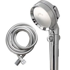 LIVINGiF 觸控溫度顯示蓮蓬頭+沐浴軟管 2m組, 灰色, 1組