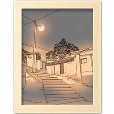 Nabeulribox 插畫畫框氣氛燈 H型 階梯型, 混合色