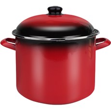 ELO 電磁爐適用Cook Pot紅色琺瑯熊鍋, 直徑 24cm x 高 20cm, 紅色