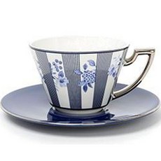 MARJA KURKI SSUEIM 1976 藍色花園咖啡杯組, 條紋, 1套