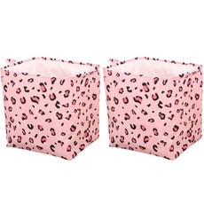 마켓감성 코튼 린넨 북유럽 다용도 바구니 우유 175L, 핑크, 2개