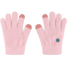 milk mile 童款微笑圖案可愛風超細纖維手套