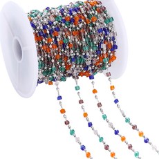 알로데 스퀘어 금속 컬러 DIY 체인 2mm x 1m, NO 06, 1개