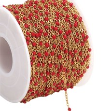 Alode 十字夾彩色串珠 DIY 鍊條 1m, NO 11, 1個