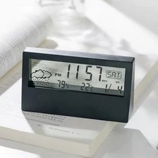 LCD 탁상 전자시계, 투명블랙