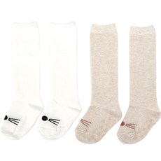 설레발 아동용 캣머스타쉬 니삭스 2종 x 2p 세트