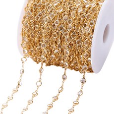 Allode 奢華飾品水鑽DIY鍊條 1公尺, NO 28, 1個