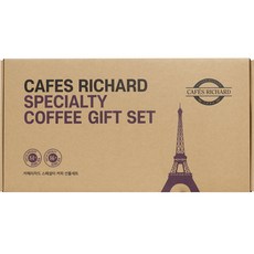 CAFES RICHARD 頂級精品咖啡禮盒, 蘇門答臘紅毛猩猩咖啡粉 250g + 哥斯大黎加咖啡豆 250g + 哥倫比亞特級咖啡豆 250g + 衣索比亞摩卡耶加雪菲咖啡粉 250g, 1套