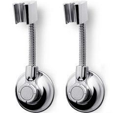 spider loc 可調整角度蓮蓬頭掛架 10 2入, 銀色, 2個