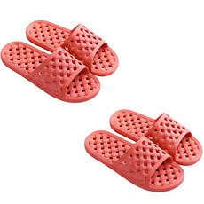 THE ZAKKA 簡約防滑排水浴室拖鞋 2入, 橘色, 2個