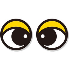 JEJEDECO 防止車輛瞌睡 提神大眼睛 反光板眼睛貼紙 大型 27~28cm, 大眼睛 A007, 1套