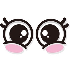 JEJEDECO 防止車輛瞌睡 提神大眼睛 高亮度六角反光貼紙 大型, 大眼睛 A005, 1套