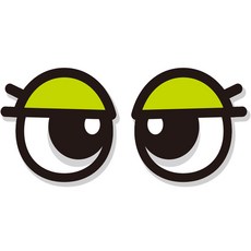 JEJEDECO 防止車輛瞌睡 提神大眼睛 反光板眼睛貼紙 大型 27~28cm, 大眼睛 A011, 1套